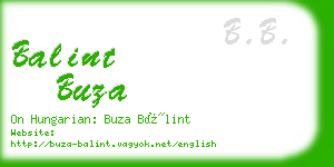 balint buza business card